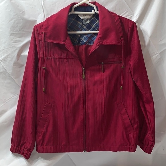 Allison Daley Petite Merlot Jacket w/ faux pockets and 1 breast pocket Size 6P - Picture 1 of 5